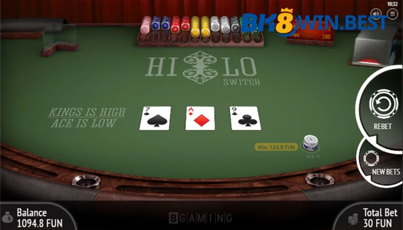Cược một số cụ thể trong hi - lo BK8
